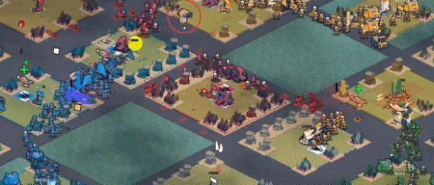 玩家胜利画面，旗帜升起，UI显示‘Victory’字样，背景为燃烧的敌方基地