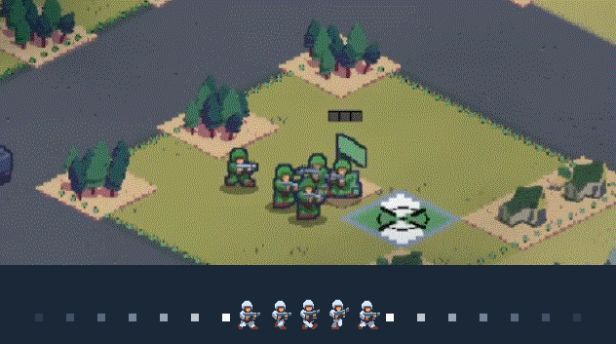 游戏LOGO特写，‘D.O.T. Defence’字样立体呈现，风格硬朗，充满战争气息