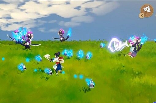 两名玩家分别操控主角与柴犬，在神社台阶上并肩站立，准备迎接新的挑战