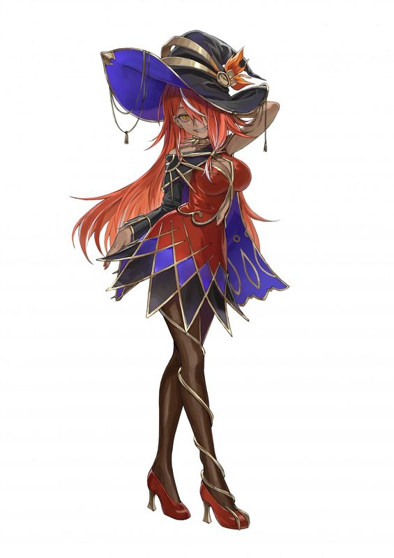 第三魔女夏丽度兰希尔造型：粉色长发，穿着性感制服，手持电击棒