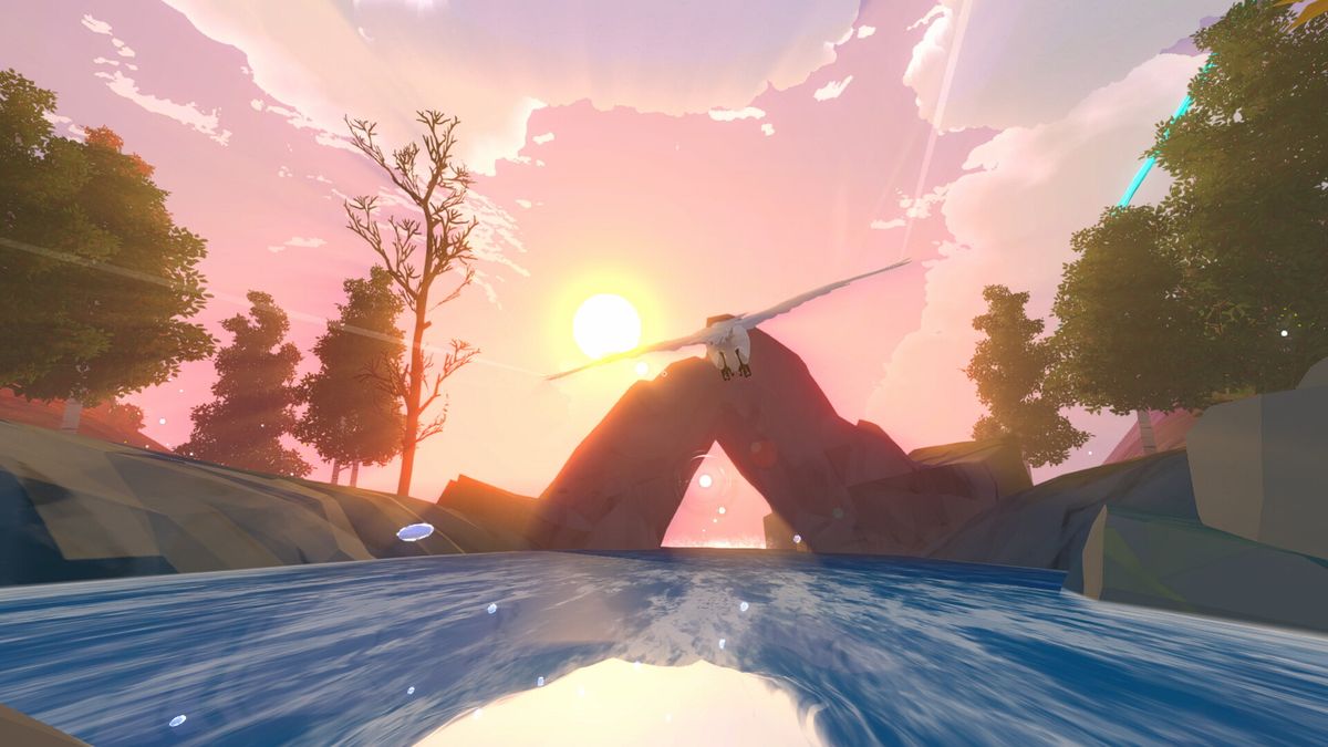 乌鸦在空中展开双翼滑翔的画面，阳光洒在羽毛上，背景是层叠的浮空岛屿和流动的云海