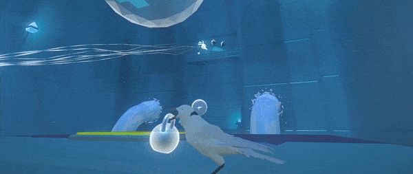 GIF展示解谜过程：乌鸦利用阳光反射激活石柱上的符文，开启隐藏通道