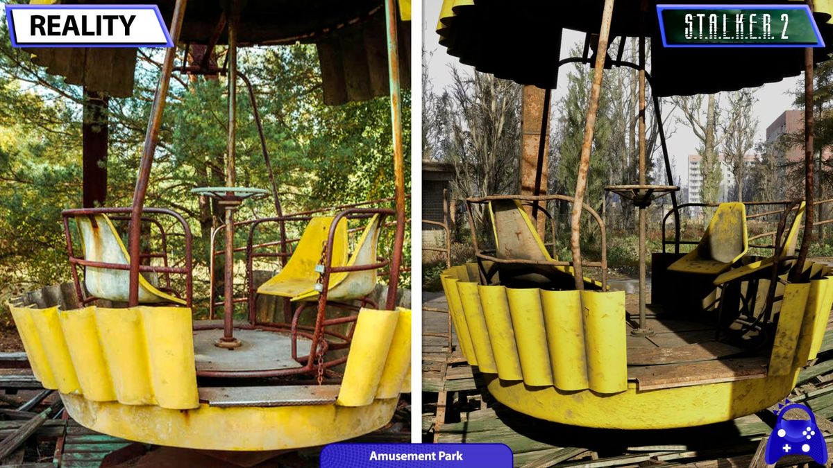 现实中的儿童泳池设施，锈蚀严重