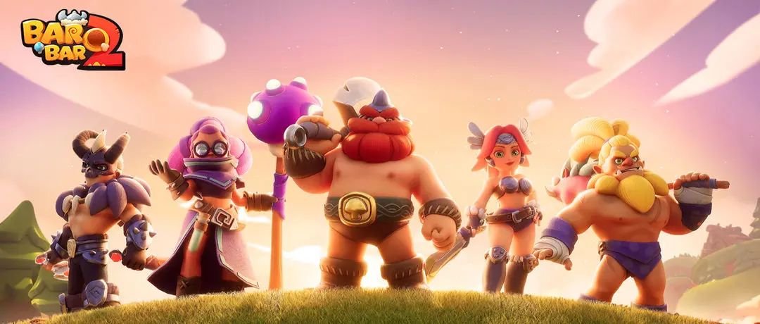 《野蛮人大作战2》预约页面截图，显示游戏名称、LOGO及预约按钮