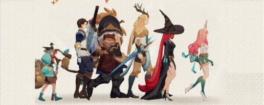 多个角色在战斗中协同施放大招，技能特效华丽，配合默契