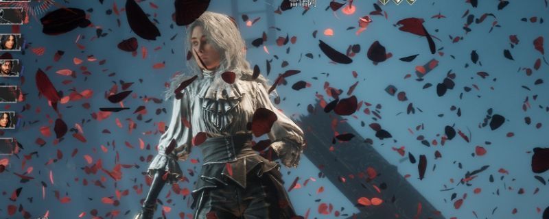 《光与影：33号远征队》中玩家在西蒙地图对战敌人的战斗画面，场景昏暗，光影对比强烈