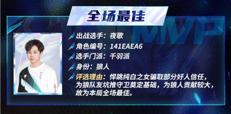 选手夜歌在发言阶段的对局画面，神情专注，背景为碎叶城夜晚场景