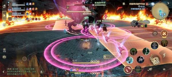 团队配合走位，利用浮游炮攻击间隙完成输出与转移