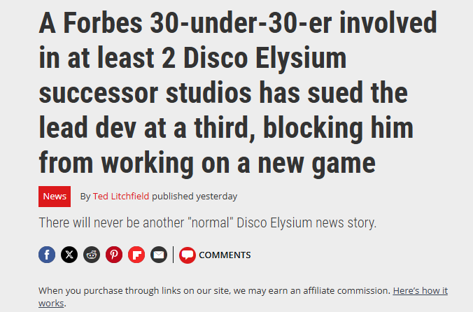 三家工作室标志并列图示，象征分裂与对立关系