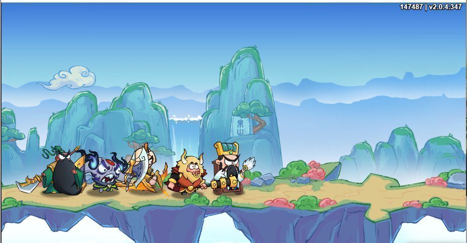 《非凡仙途》牛魔王阵容实战对战画面，五位神将协同作战，技能特效华丽