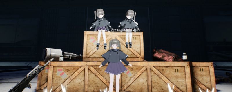 游戏《Dolls Nest》中腐朽温室场景，昏暗光影下NPC奈玛站在机械装置旁，周围布满神经导管与实验容器