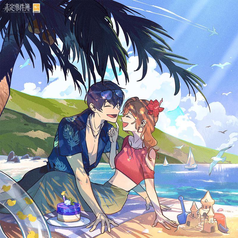 拼图活动界面展示，九宫格拼图已部分完成，画面中为陆景和微笑侧脸