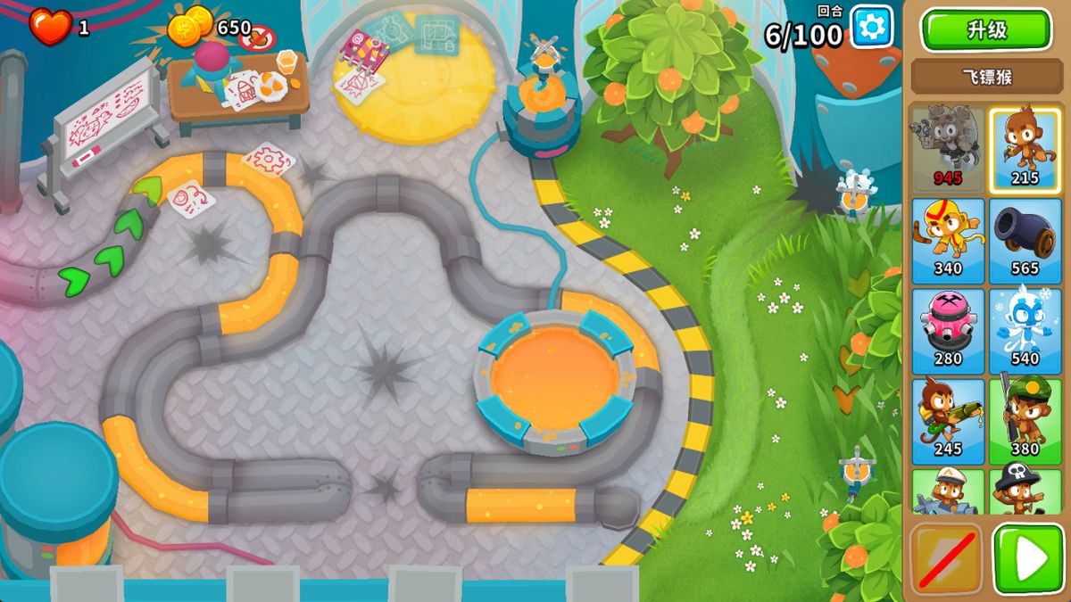 汀克顿地图俯视图，显示短路径与中央作战区设计