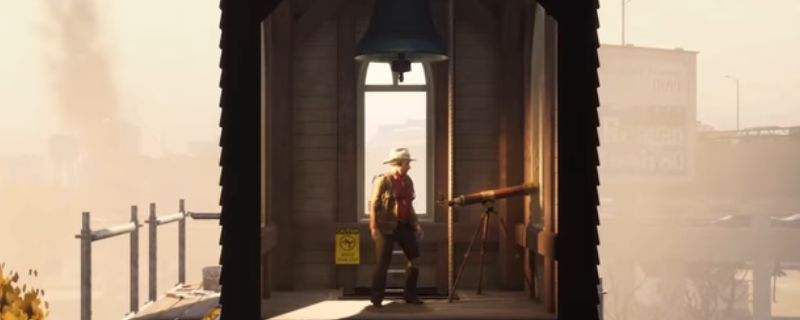 巴兰克广场区域全景地图，标注了六个主要探索点位，各点之间由道路连接，周围遍布废弃车辆与丧尸活动痕迹