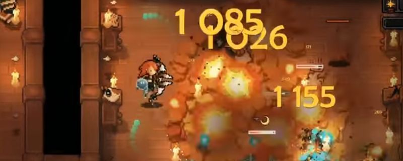 The Slormancer游戏中心灵之火特效展示，角色周围环绕着旋转的火焰投射物，对靠近的敌人持续造成伤害