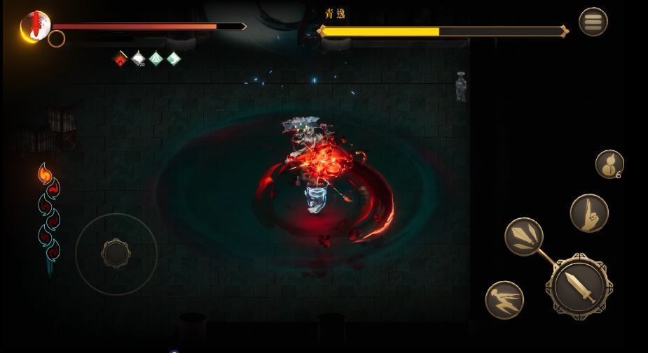 灵剑修罗操控多柄飞剑组成剑阵，空中剑影交错，气势凌厉