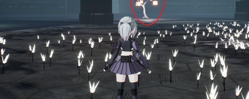 《Dolls Nest》中央大洞穴整体地图布局，展示蜿蜒洞道与关键路径节点