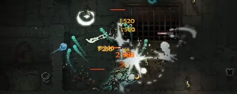 《The Slormancer》战斗画面中黄色暴击伤害数字显著弹出，展示高伤害输出瞬间