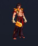 男格斗家佩戴冰棒拳套，绿色条纹清晰可见，视觉清凉