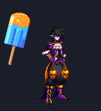 男魔法师法杖顶端为彩虹色冰棒，光影效果绚丽