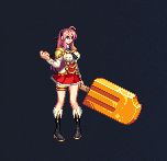 守护者盾牌边缘带有冰棒装饰，蓝白配色清爽宜人