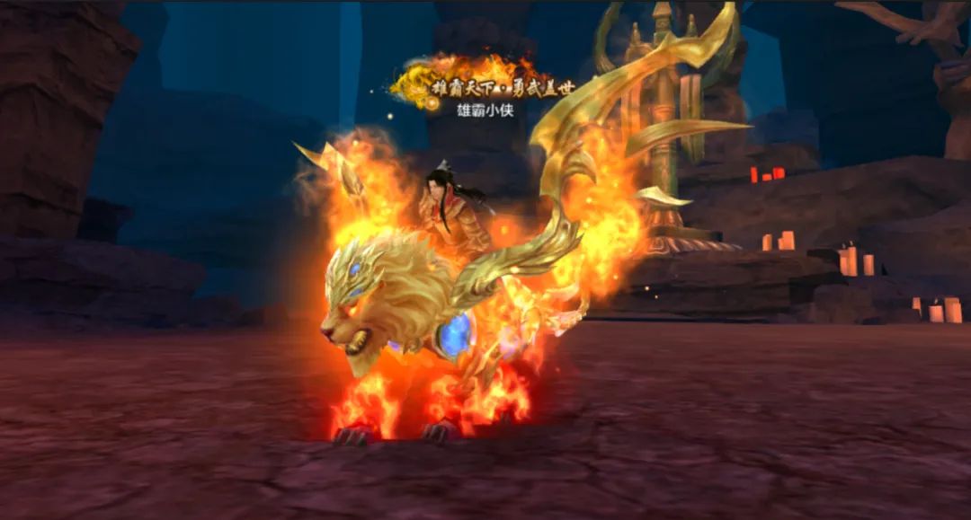 冠军奖励展示图，包含坐骑、时装、称号等元素，视觉冲击强烈