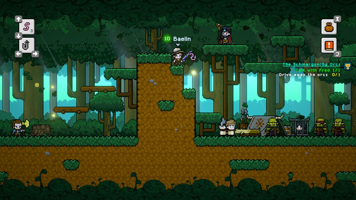 重建中的好泥坞小镇，部分房屋已修复，工人正在搬运木材，背景有未完工的码头和旗帜飘扬