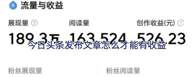 今日头条创作者后台界面展示，显示文章阅读量与收益统计图表