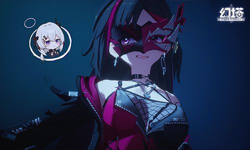 安可在便利店打工的场景插画，戴着员工帽，正偷偷记录店内布局