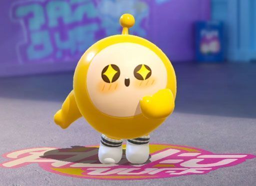 蛋仔使用‘谁不是宝宝’表情的截图，角色头顶奶瓶、戴围兜，双手叉腰，表情傲娇