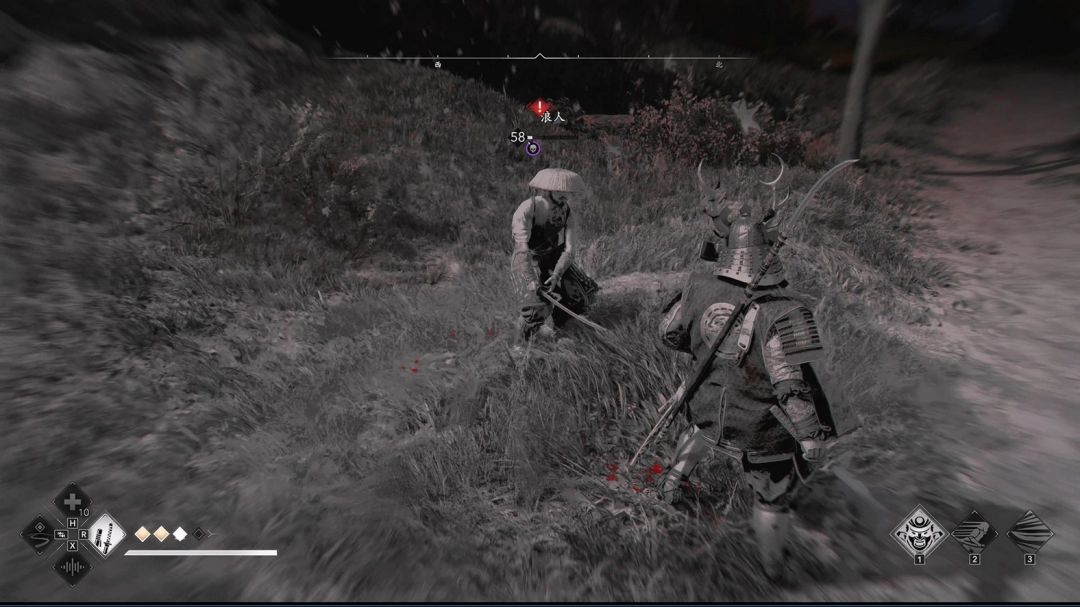 角色穿戴‘武士大名’头盔的3D模型展示，盔甲细节精致，带有红色流苏与家纹