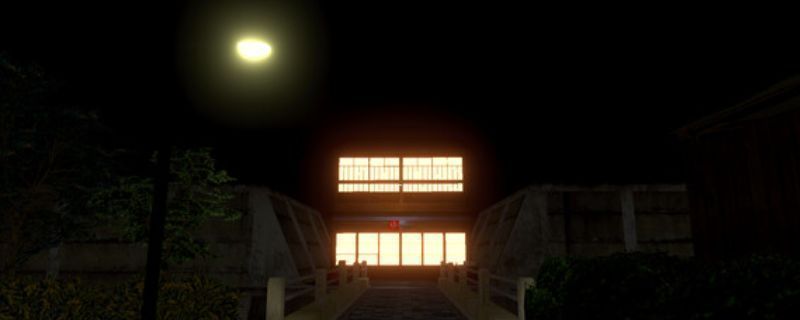 《无言老婆》游戏主视觉图，画面中一位身穿传统和服的老妇人背对镜头站立，周围是昏暗的日式老屋，氛围阴森诡异