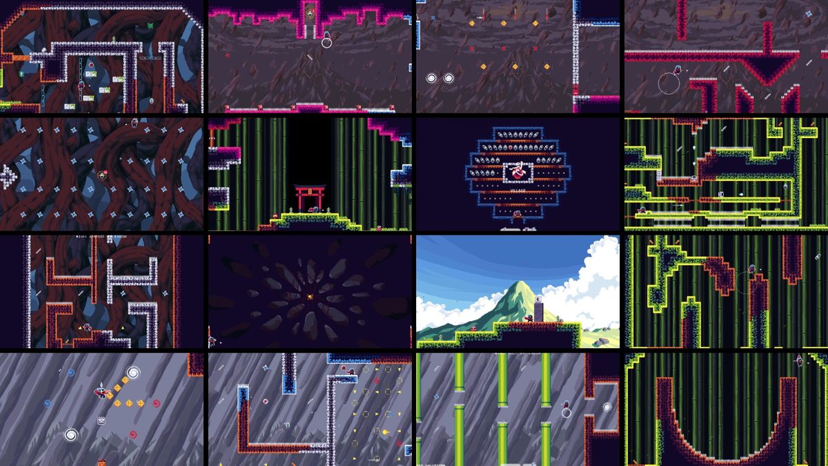 《忍者明》游戏画面展示主角在树林场景中使用瞬移穿越空中平台，背景光影交错，充满东方忍者美学氛围