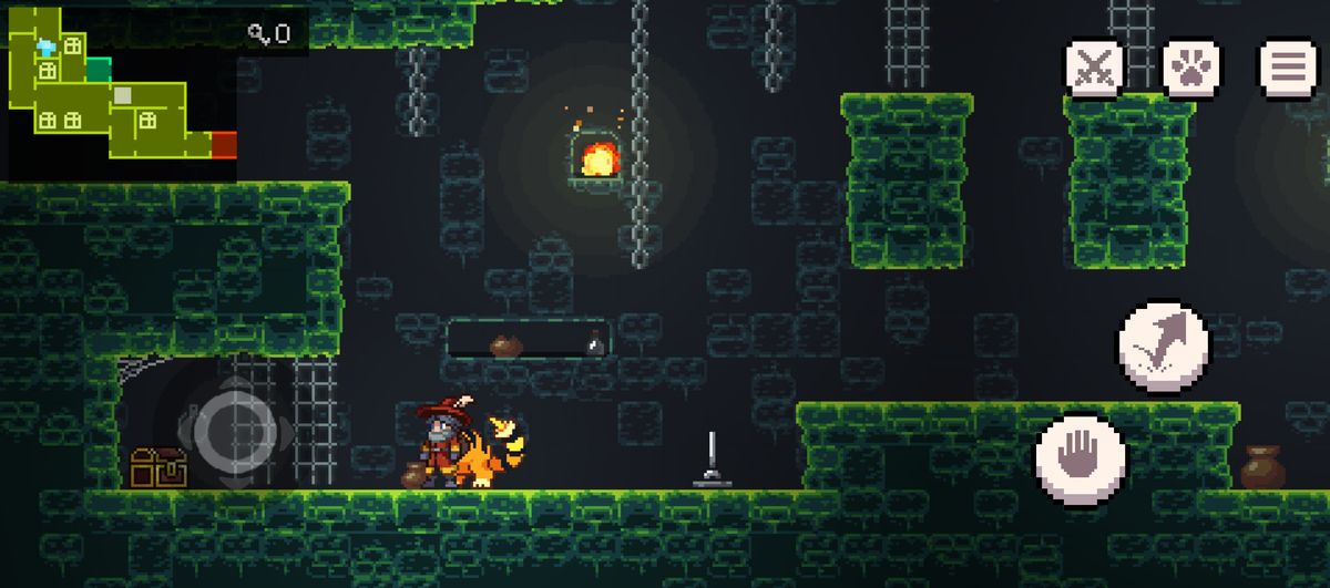 玩家角色站在机关门前准备拉动控制器，背景灯光闪烁，氛围紧张