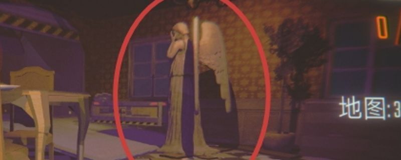 《R.E.P.O.》中哭泣天使的立绘形象，白色长袍女性雕像姿态扭曲，双眼流血，充满诡异恐怖氛围