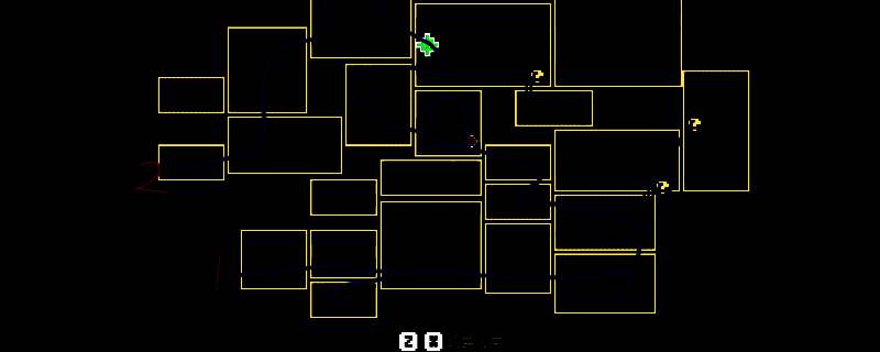 多洛可小镇河谷区域挖矿路线示意图，标注了从收破烂入口到隐藏通道的行进路径