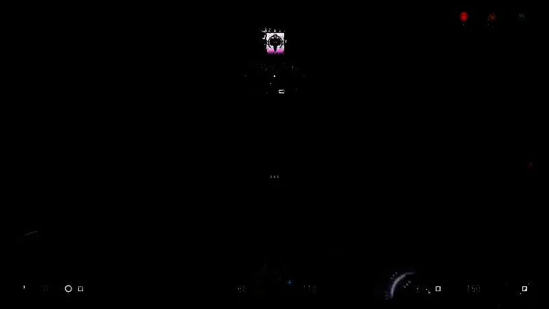 游戏内特写画面，角色手持发光的恶魔精华，周围环绕着暗红色能量粒子，背景为破损的机械结构