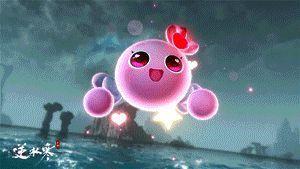 《逆水寒》角色在庭院中表演《惊鸿舞》动画，衣袖翻飞，光影流转