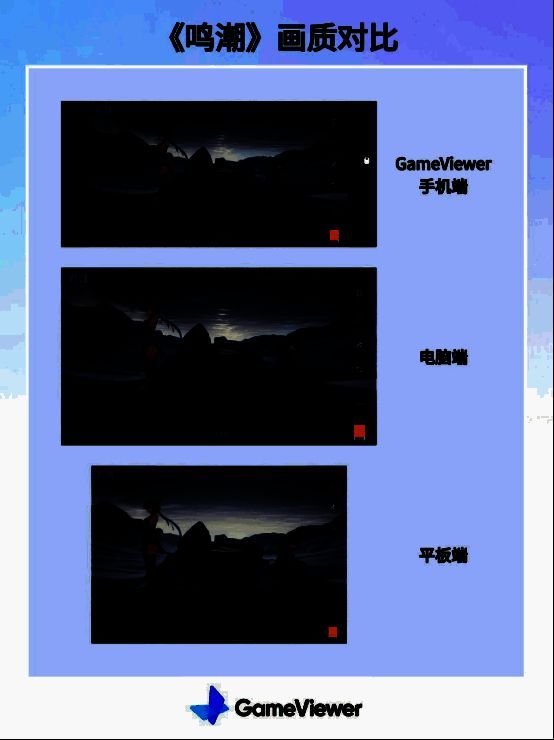 《鸣潮》游戏主界面展示，角色站在末世废墟中，天空光影绚丽，场景细节丰富