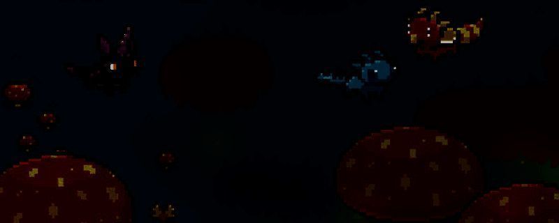 《Whimside》游戏主界面展示，画面中呈现色彩明亮的森林场景与漂浮的可爱小生物