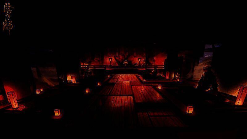 铃鹿御前站在法阵中央，三大家族人物环绕四周，光影交错中浮现神秘人影