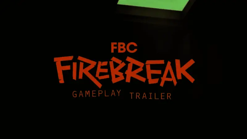 《FBC：Firebreak》实机预告截图，展示角色在神秘建筑内持枪作战，周围漂浮着诡异的便签条和能量残影