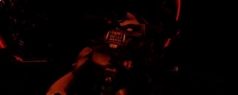 《毁灭战士：黑暗时代》游戏中生化魔恶魔玩具所在区域的地形示意图，右侧为可飞行通道