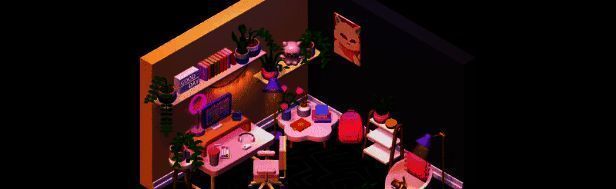 游戏内儿童房设计完成画面，墙壁贴着星星壁纸，床上有卡通被褥，角落摆放玩具箱