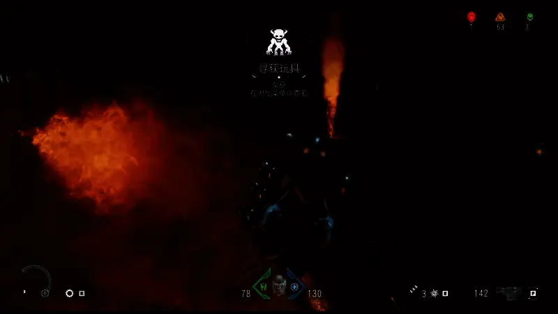 女巫恶魔玩具的3D模型展示，紫色长袍与尖帽造型诡异，悬浮于展示台之上