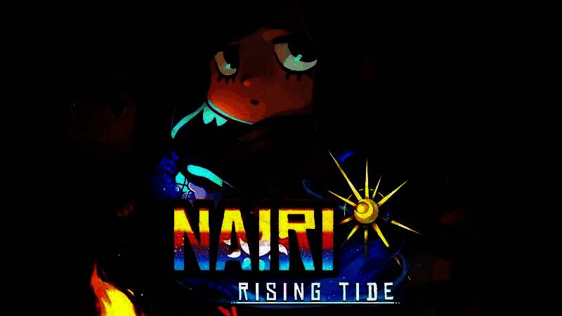 《奈里：浪潮》主视觉图，主角奈里站在绿洲城市高处眺望远方，背景是夕阳下的古老建筑群