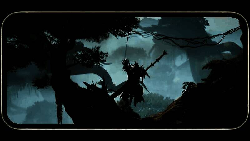 猎人营地内部场景，篝火旁摆放着各种武器与食材，氛围温馨而富有冒险感