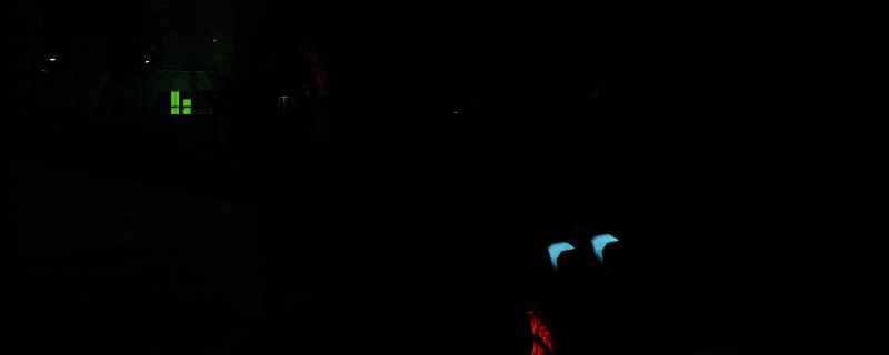 《非生物因素》中电流喷射器的武器模型展示，蓝色电弧特效环绕枪口，科技感十足