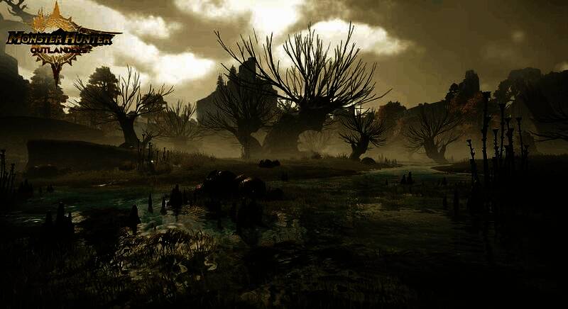 多人联机界面展示，四名玩家角色准备出发狩猎