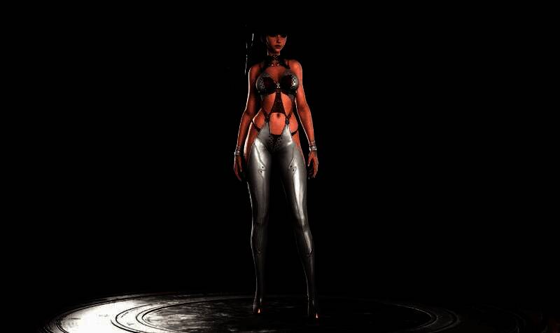 神经连结外观展示图，角色手臂与躯干布满发光纹路，宛如数据流动，科技感十足